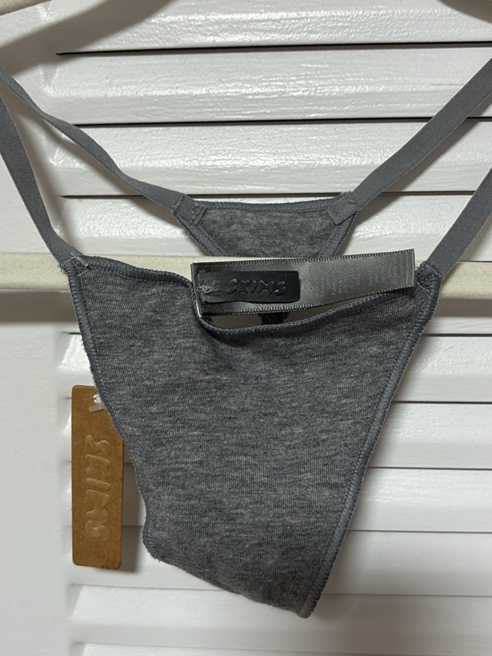 SKIMS- Gray Thong